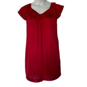 Check Me First Silky-Feel Red A-Line Flowy Lingerie Dress Size Medium